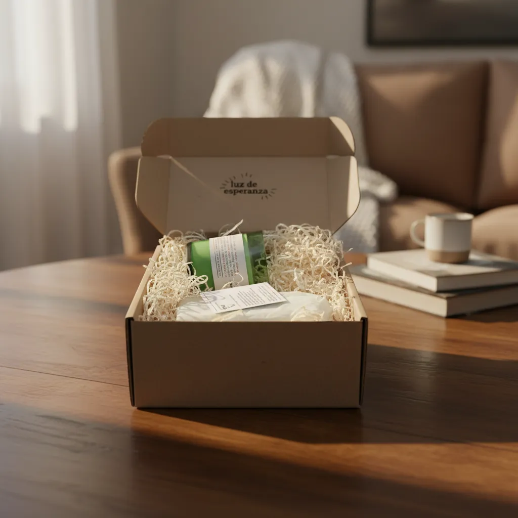 Aroma Box abierto con su presentación